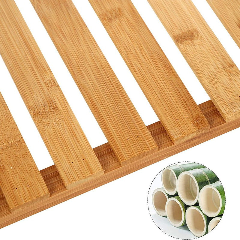 Etajera raft Songmics cu 3 polite din bambus 60 x 26 x 66 cm