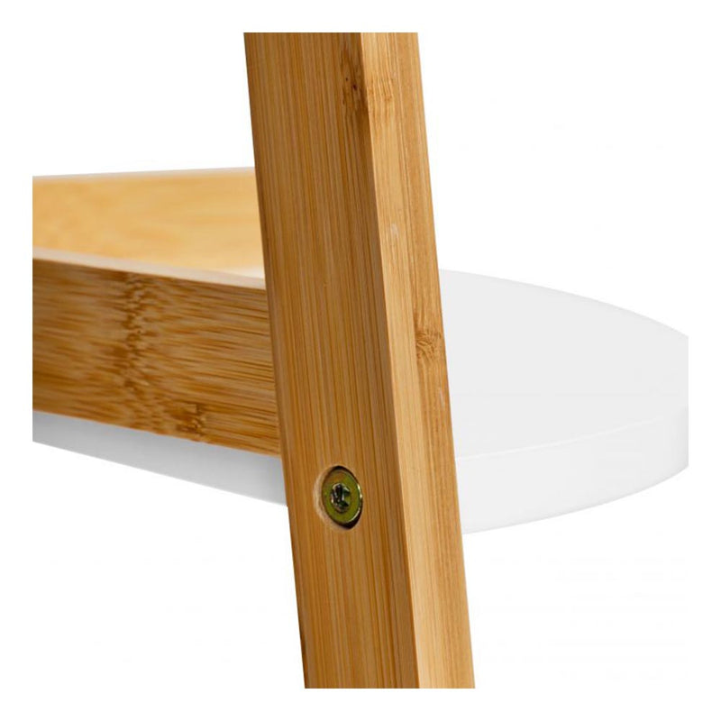 Raft din lemn cu 3 polite alb - stejar 84.5 x 40 x 56.5cm