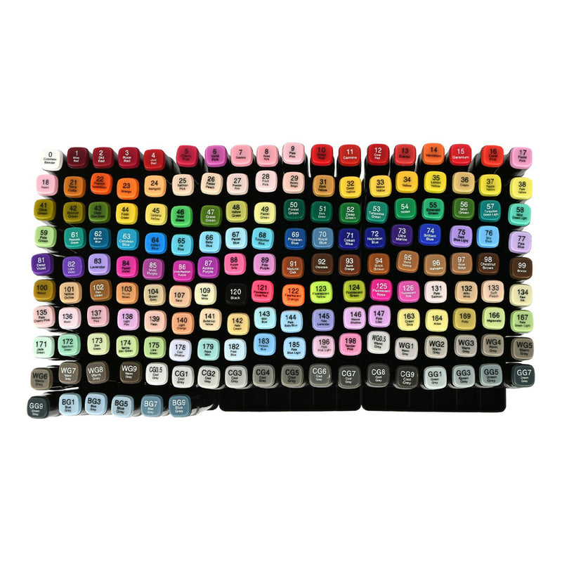 Set 168 de markere carioci cu doua capete multicolor pentru colorat