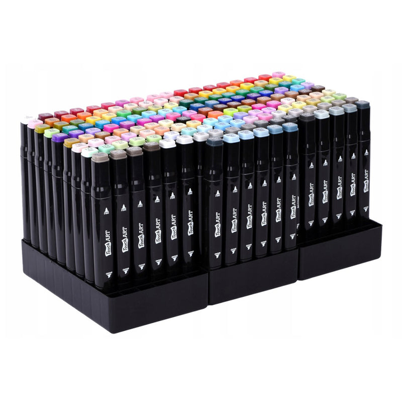 Set 168 de markere carioci cu doua capete multicolor pentru colorat