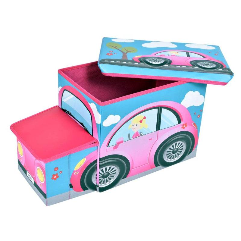 Scaun cutie de depozitare pentru copii 26.5 x 31 x 55 roz