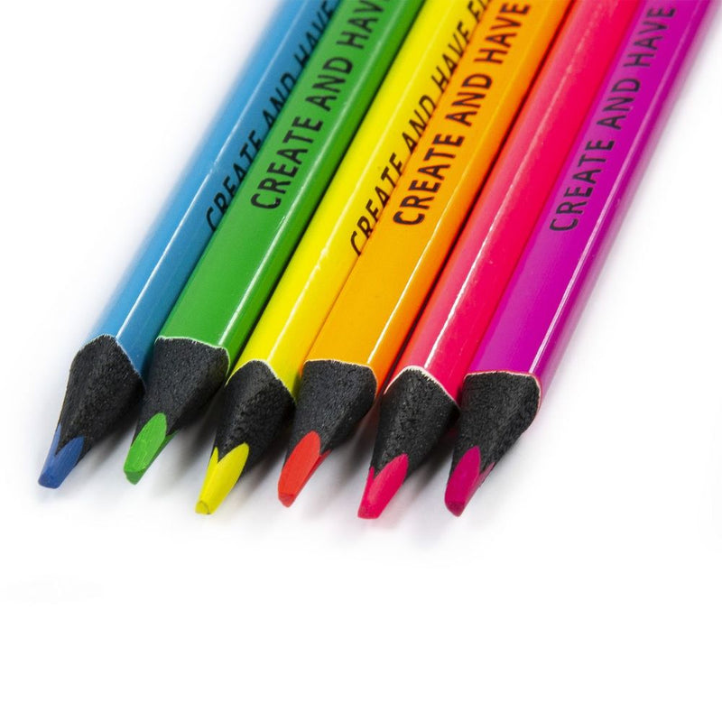 Set 6 creioane colorate neon