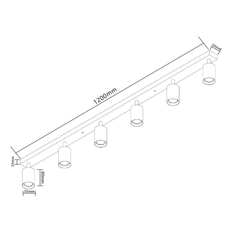 Lampa Spot Bardo alb 6 X GU10 35W 120 X 5 X 10.5cm