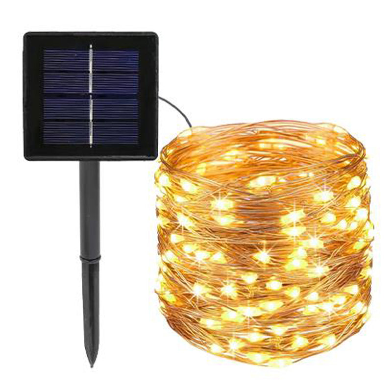 Ghirlanda luminoasa LED cu panou solar, 500 LED-uri, lungime totala de 5190 cm