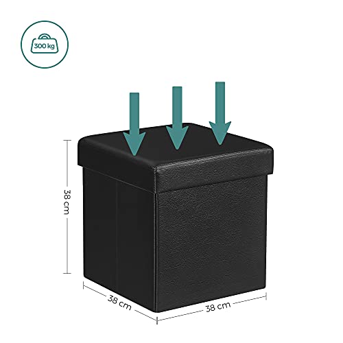 Taburet pliabil cu dimensiunile de 38 x 38 x 38 cm. SONGMICS