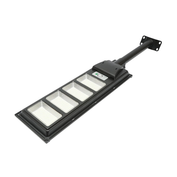 Lampa solara led iluminat stradal 200w 6500k cu panou solar 15w, baterie 15000mah, telecomanda, prindere pe stalp ip65