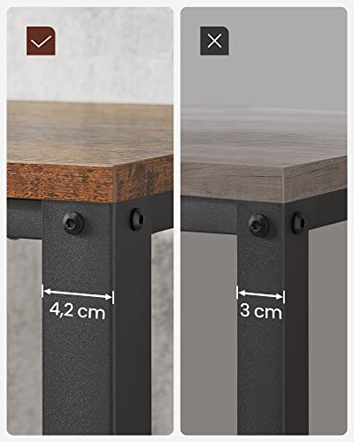 Masa de cafea, Masa reglabila pe inaltime pentru living, Masa de cafea, Spatiu de depozitare deschis si ascuns, Bare in forma de X, 60 x 100 x (48-62) cm, Maro Camel/Negru LCT205K50, VASAGLE