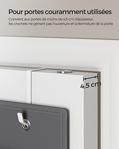 Depozitare de Usa  cu 4 Buzunare, Organizator de Depozitare de Perete, Practic si Spatios, pentru Camera Copiilor, Birou, Dormitor, 33.5 x 12 x 100 cm, Gri SONGMICS