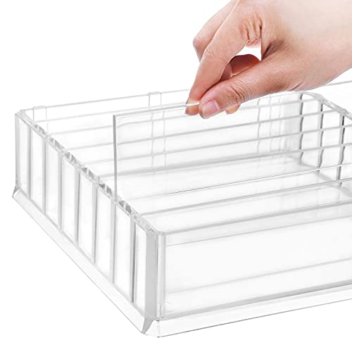 Organizator pentru Machiaj, Depozitare pentru Cosmetice, cu 7 Rafturi Ajustabile, pentru Palete, Farduri de Pleoape, Pudre, Rujuri, Coafat, Acrilic, Transparent SONGMICS