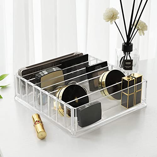 Organizator pentru Machiaj, Depozitare pentru Cosmetice, cu 7 Rafturi Ajustabile, pentru Palete, Farduri de Pleoape, Pudre, Rujuri, Coafat, Acrilic, Transparent SONGMICS