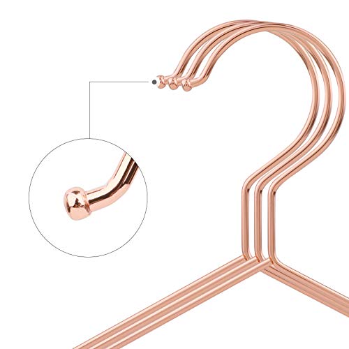 Set de 20 de bucati Umerase din Metal Rose Gold pentru Haine pentru Copii/Sugari, 35 cm, Carlige din Sarma de Metal Puternica pentru Hainele de Bebelusi, Economisirea Spatiului in Dulap cu Margine Cutita SONGMICS