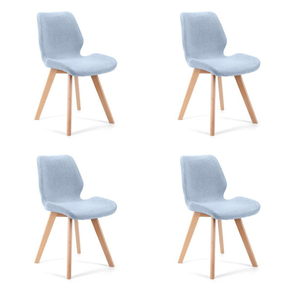 Set 4 scaune tapitate 45.5 x 53 x 82.5 cm albastru