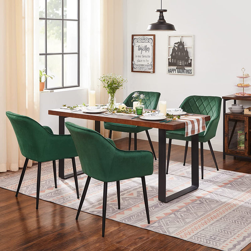 Scaun dining  LDC088C01, verde, dimensiune unica SONGMICS