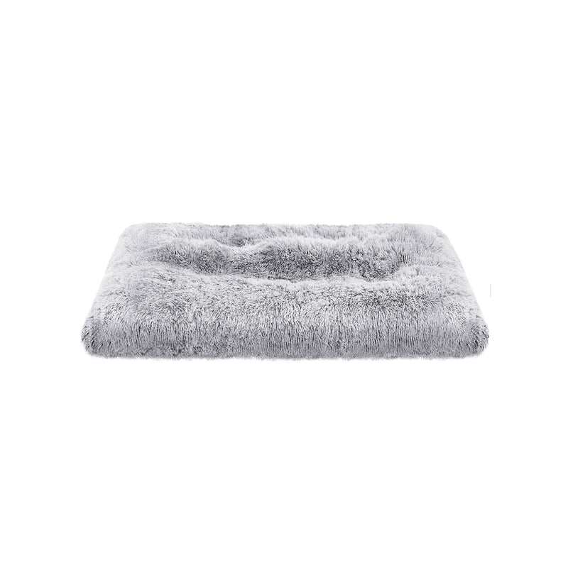 Pat pentru caini , perna pentru caini, covoras pufos pentru caini, plus lung, 122 x 74 cm, captuseala moale, lavabil la masina, cos pentru caini, multifunctional, portabil, gri deschis FEANDREA