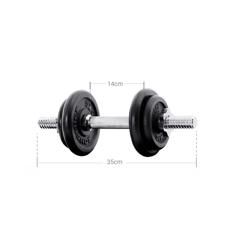 Set de gantere  2 in 1, 2 gantere ajustabile din fonta de 15 kg cu bara suplimentara pentru barbell, antrenament de fitness, ridicarea greutatilor, la sala de sport la domiciliu, negru SONGMICS