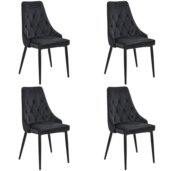 Set de 4 scaune SJ.054 negru