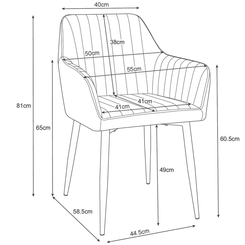 Set de 2 scaune SJ.040 gri