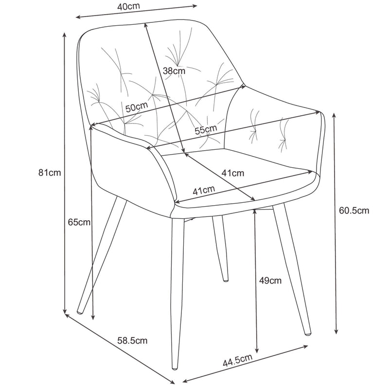 Set de 2 scaune SJ.030 negru