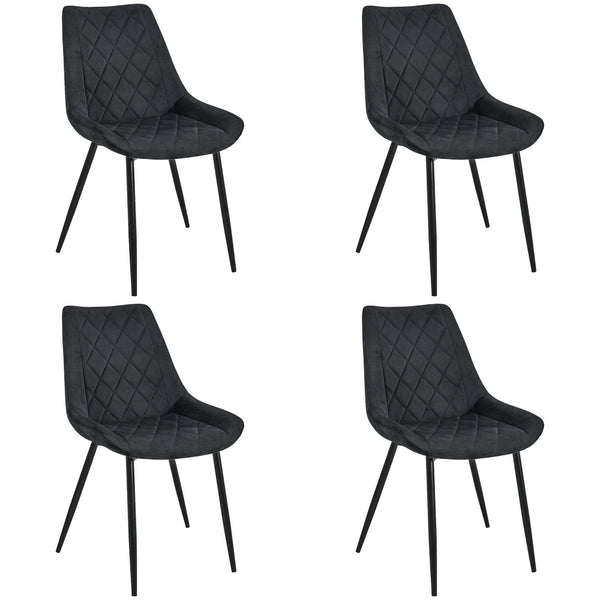 Set de 4 scaune SJ.0488 negru