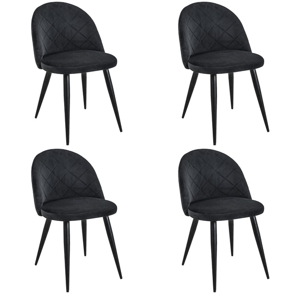 Set de 4 scaune SJ.077 negru