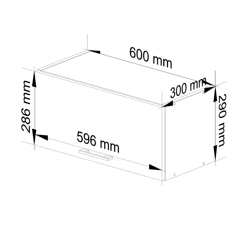 Dulap de bucatarie Oliwia W60OK alb metalic