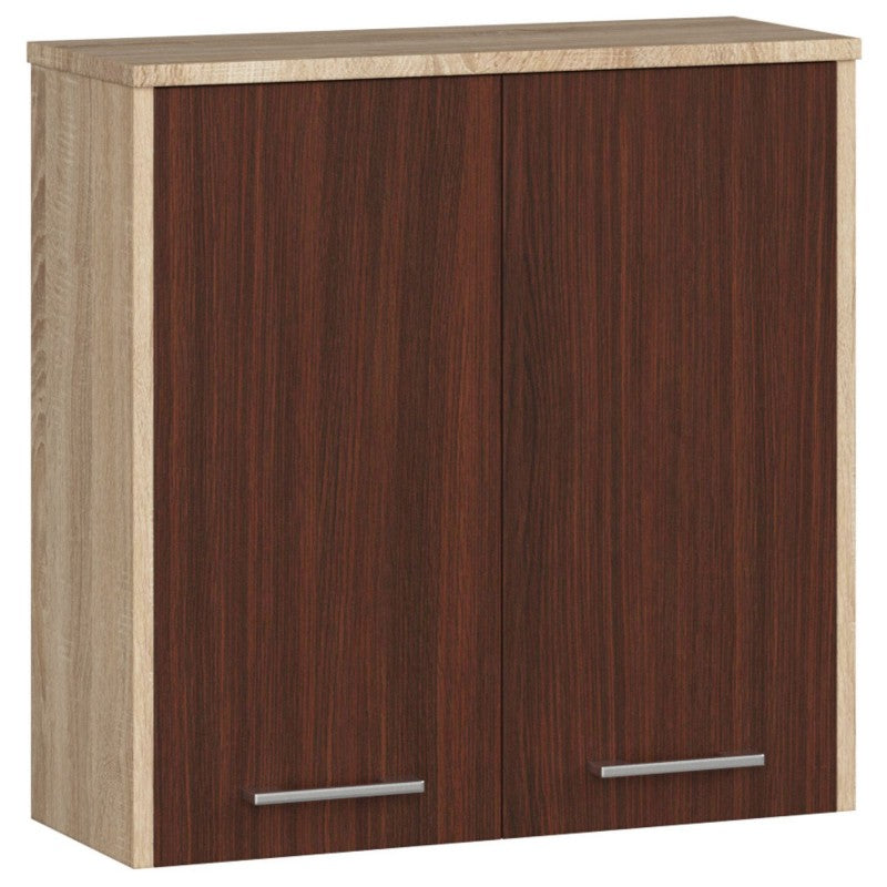 Dulap de perete pentru baie 60 cm fin 2d stejar sonoma / wenge