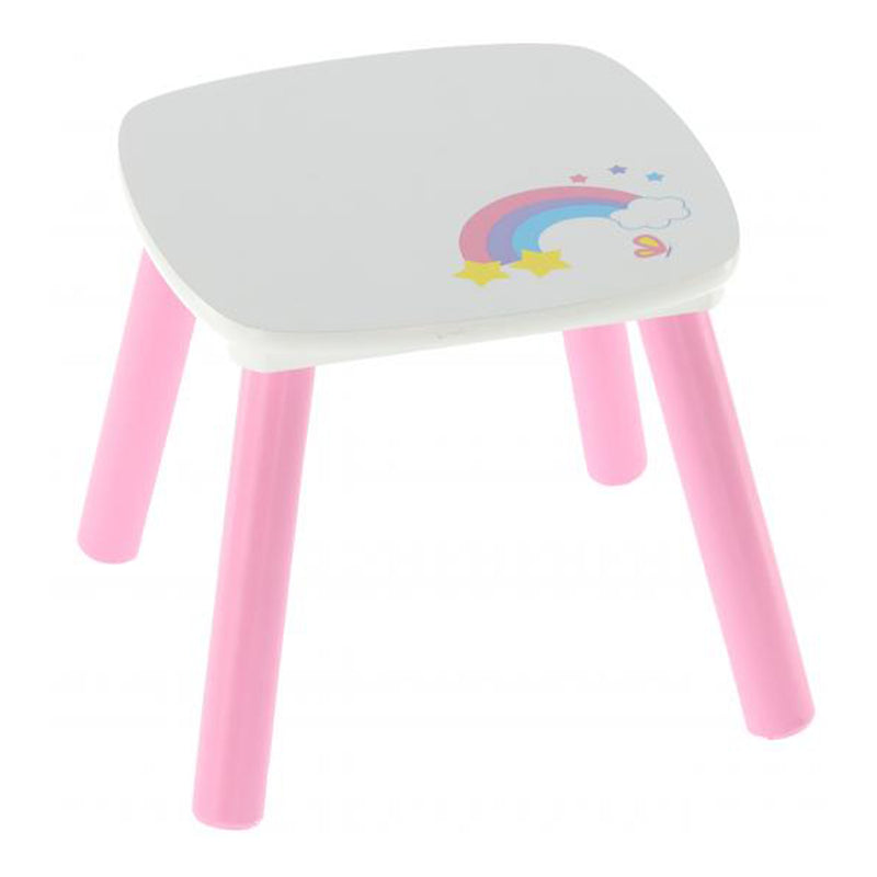 Masa de toaleta machiaj cu taburet si oglinda pentru copii - model unicorn
