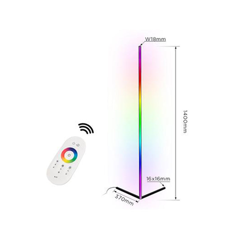 Lampa rgb de podea cu led 20w 140cm negru