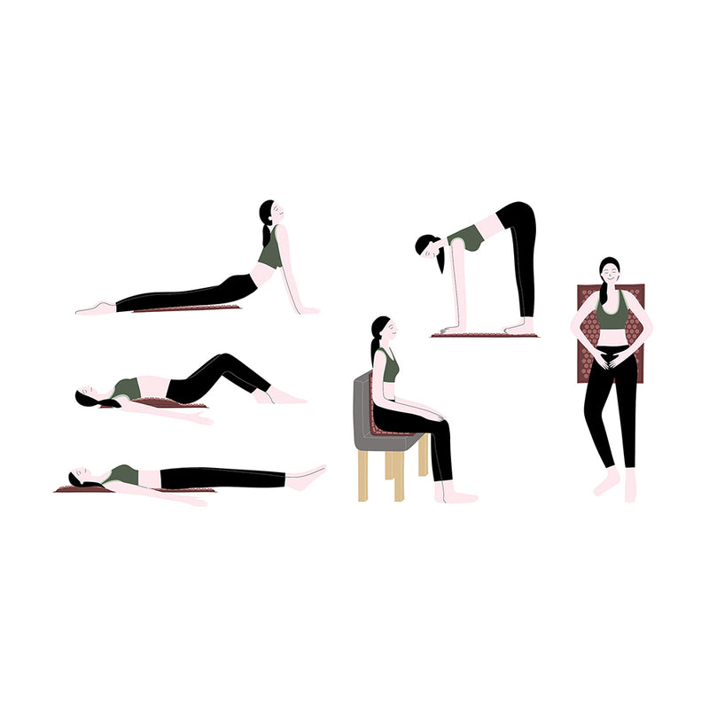 Covoras saltea cu perna pentru yoga cu acupresura presopunctura 128 x 48
