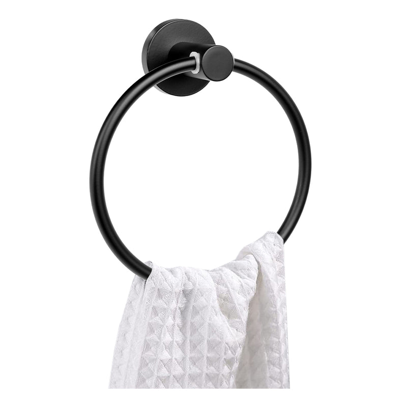 Suport de perete pentru prosoape - ring negru