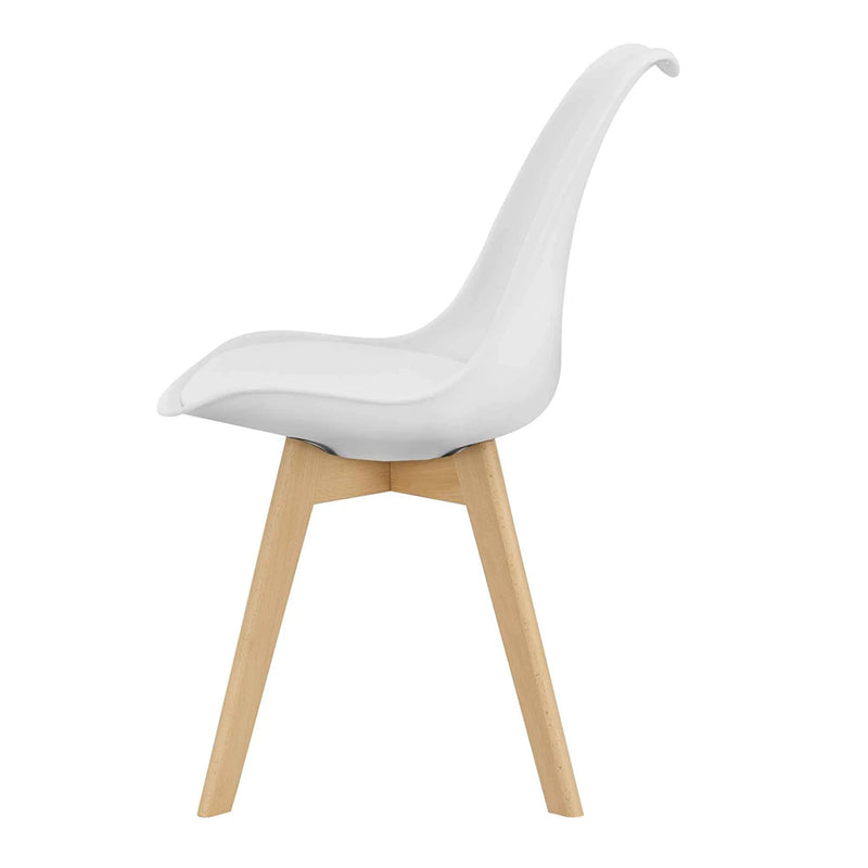 Set 2 scaune Tori - alb / lemn - 81 x 49 x 57 cm