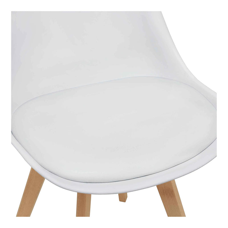 Set 2 scaune Tori - alb / lemn - 81 x 49 x 57 cm
