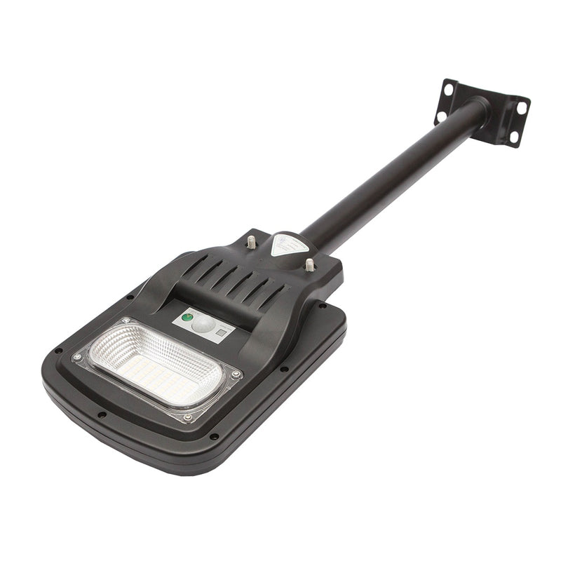 Lampa LED cu prindere pe stalp pentru iluminat stradal cu panou solar, senzor de miscare si telecomanda 50W 6500K