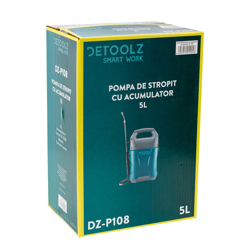 Pompa de stropit cu acumulator 5l Detoolz