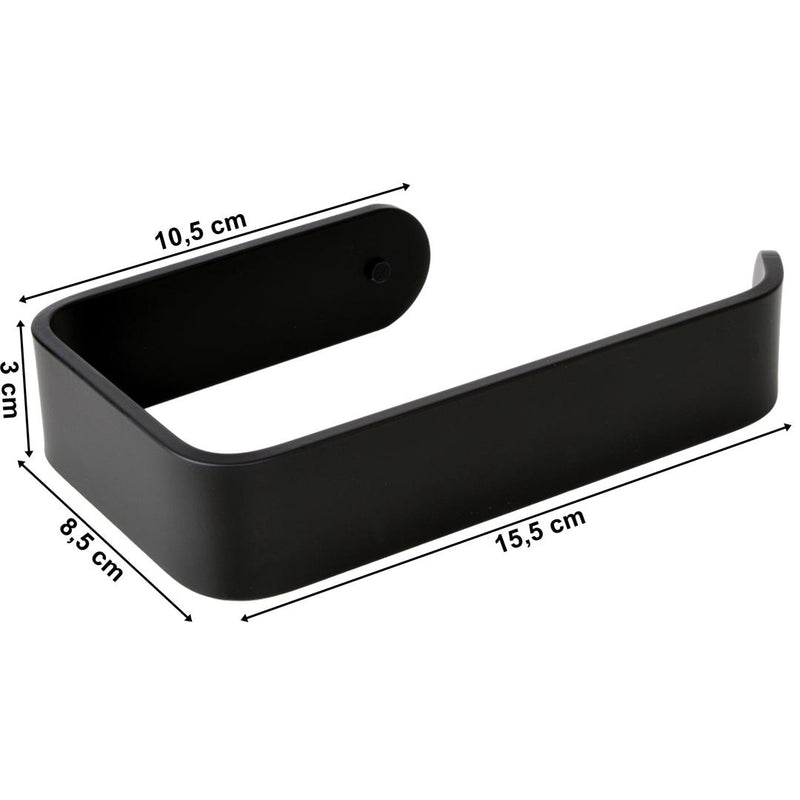 Suport de perete pentru hartie igienica Narim 15.5 x 3 x 8.5 negru