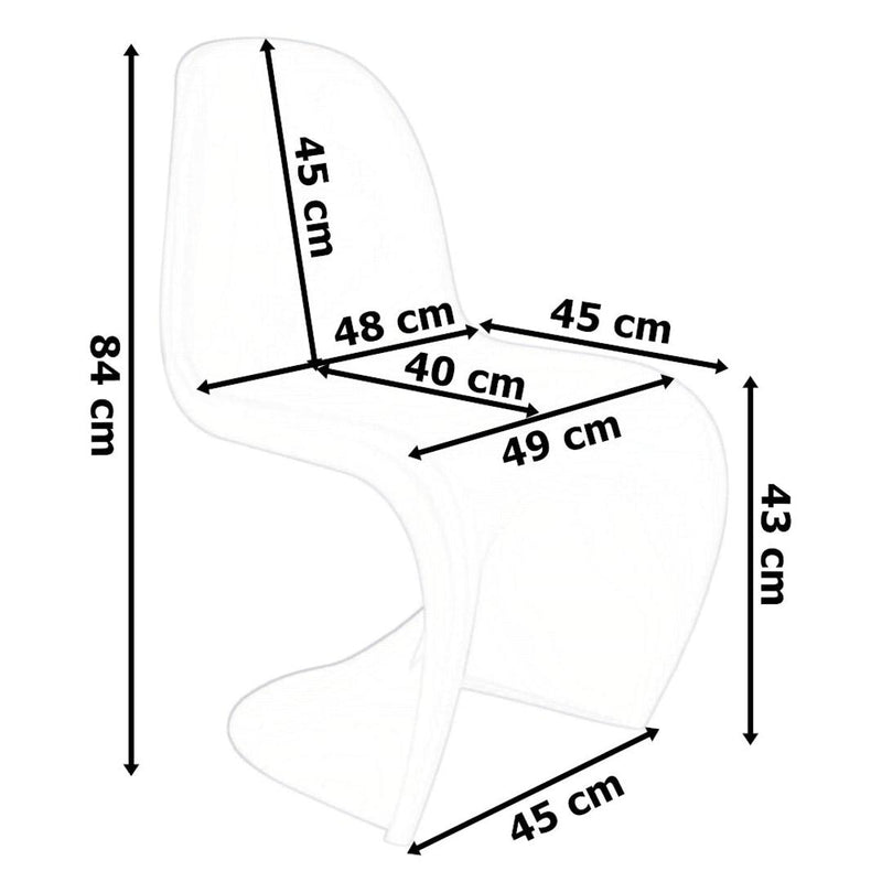 Scaun modern K-Casper 49 x 84 x 40 alb