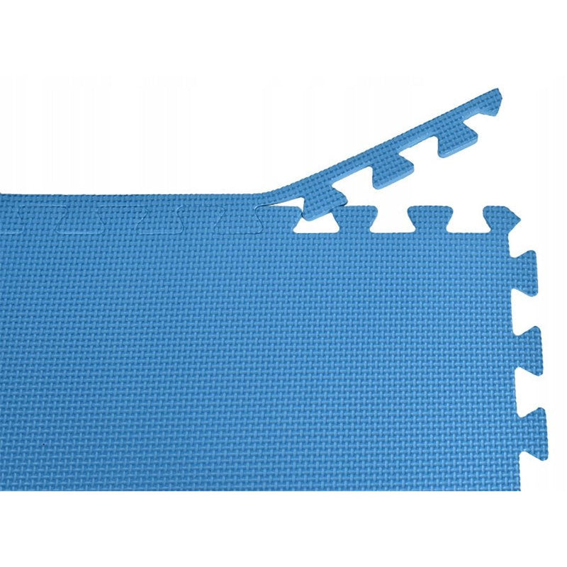 Set de 4 saltele puzzle pentru exercitii 118.5 x 118.5 albastru