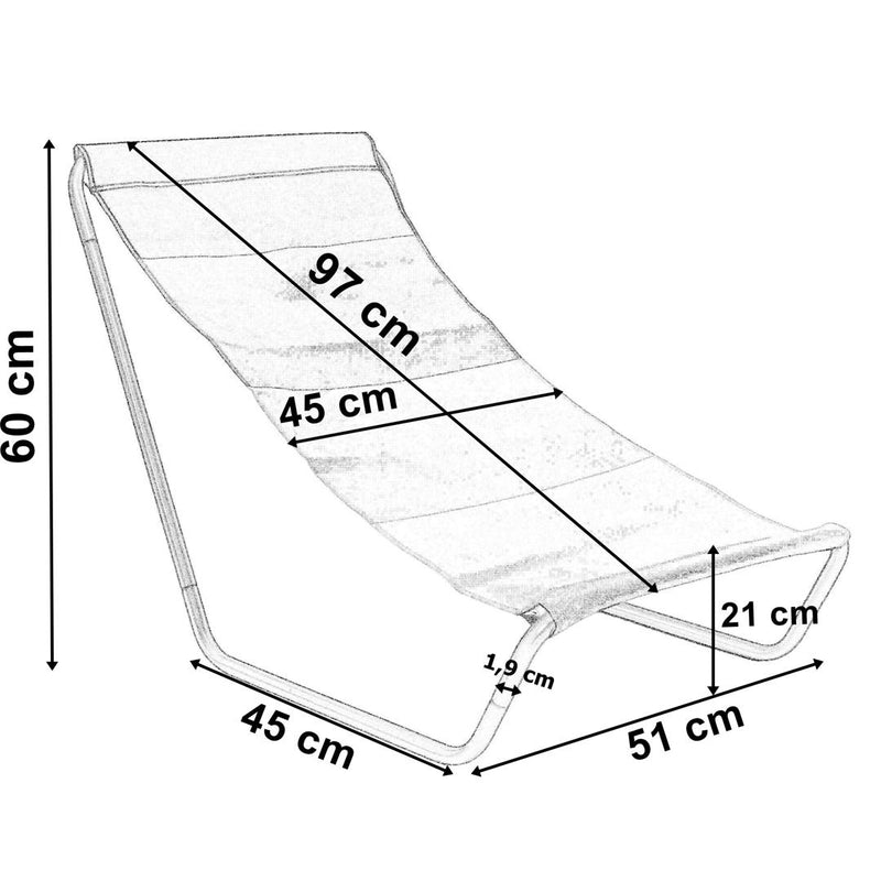 Sezlong scaun gradina pliabila Olek 51 x 60 x 97