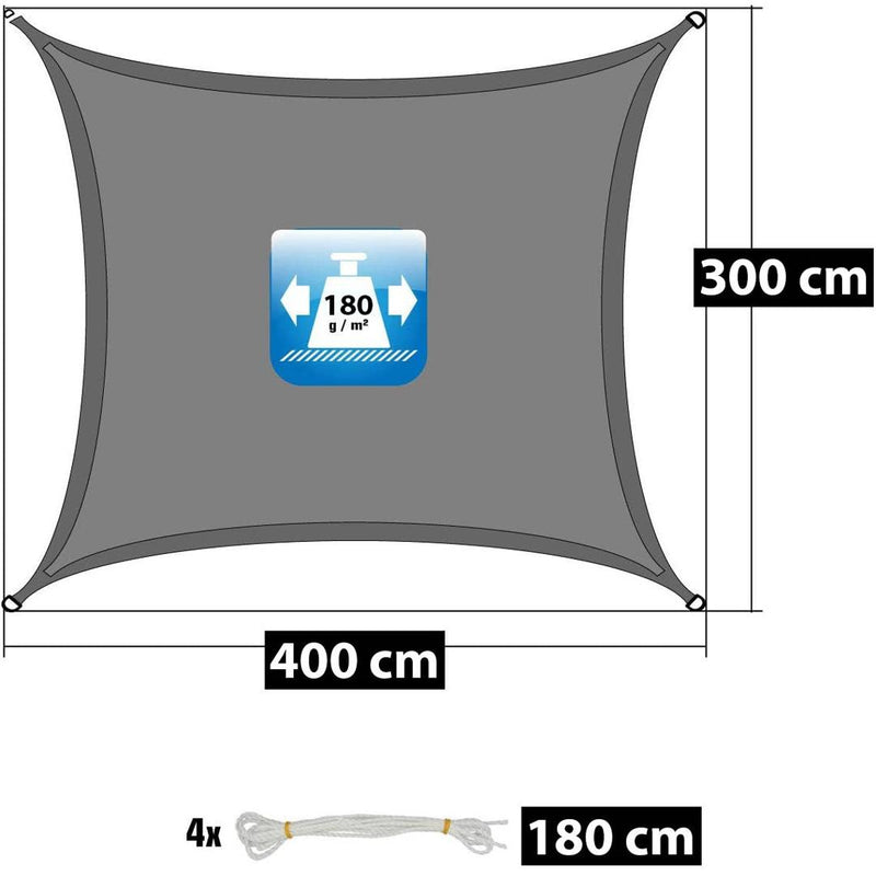 Parasolar gradina 300 x 400 gri