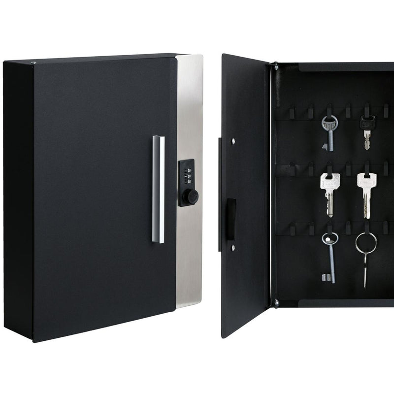 Cutie metalica cu cifru pentru chei Trym 27 x 34 x 7 negru