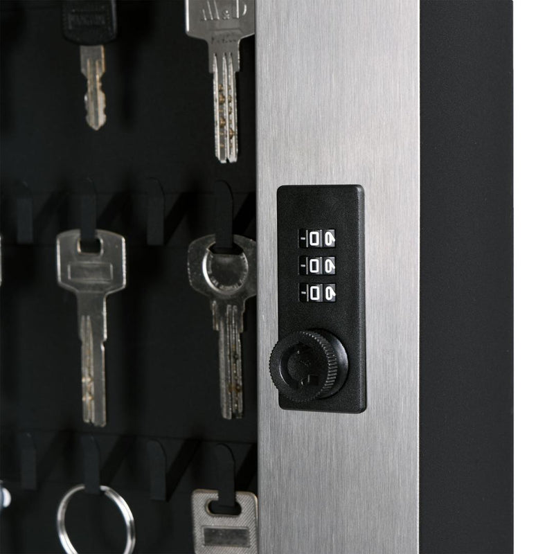 Cutie metalica cu cifru pentru chei Trym 27 x 34 x 7 negru