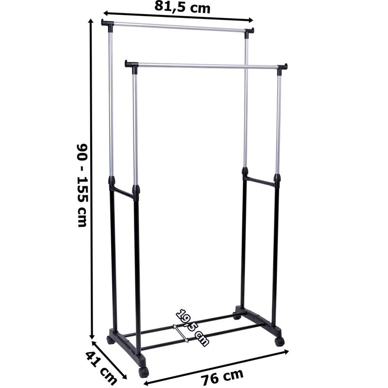 Suport mobil imbracaminte Mia 41 x 90-155 x 76