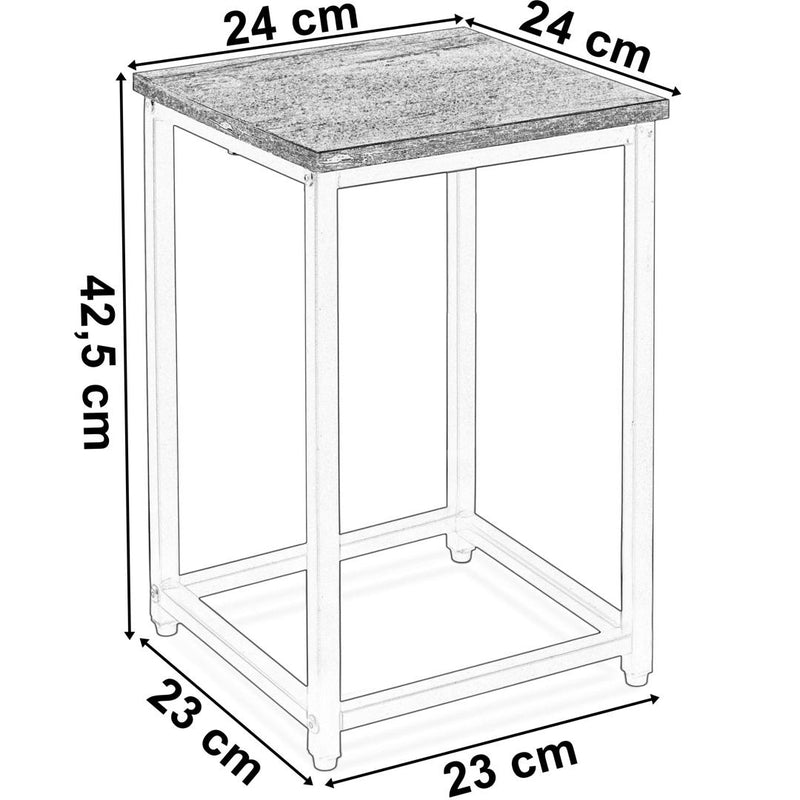 Suport plante Arben 24 x 42.5 x 24 negru, stejar