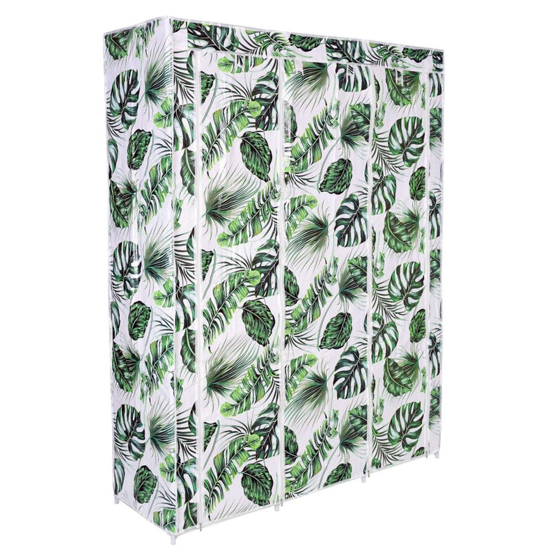 Dulap textil cu 8 rafturi Sonia 45 x 175 x 135 alb, verde