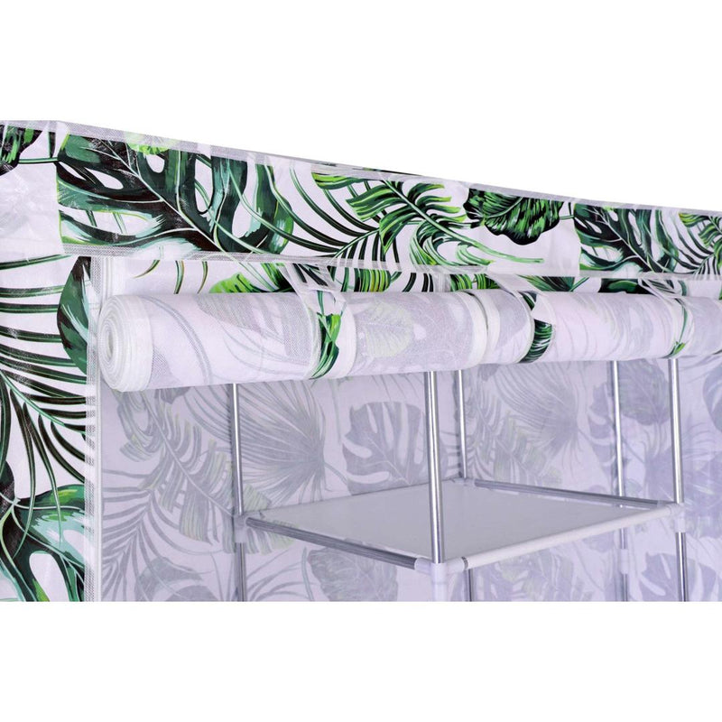 Dulap textil cu 12 rafturi Kaja Midi 45 x 150 x 150 alb, verde