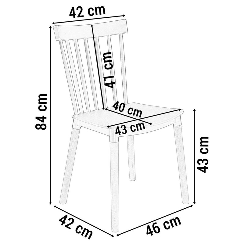 Scaun K-Odetta 43 x 84 x 40 alb