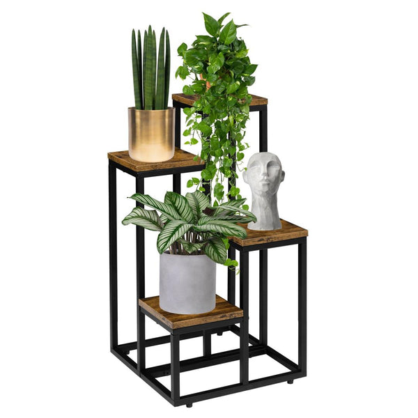 Suport plante Mogren 34 x 68 x 34 negru, stejar