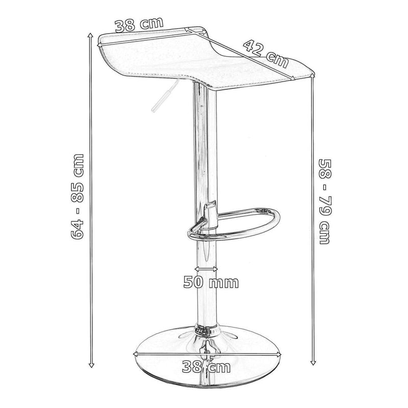 Scaun bar Kb-Porti 38 x 64-85 x 42 bej