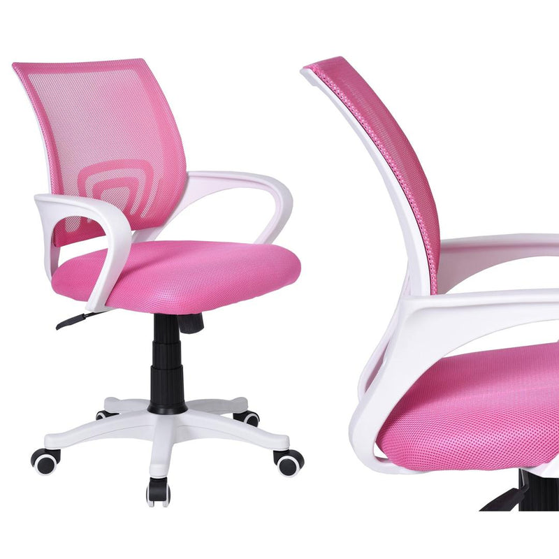 Scaun birou Fb-Bianco 49 x 84-94 x 47 alb, roz