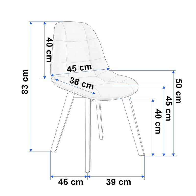 Scaun K-Austin 38 x 83 x 45 negru